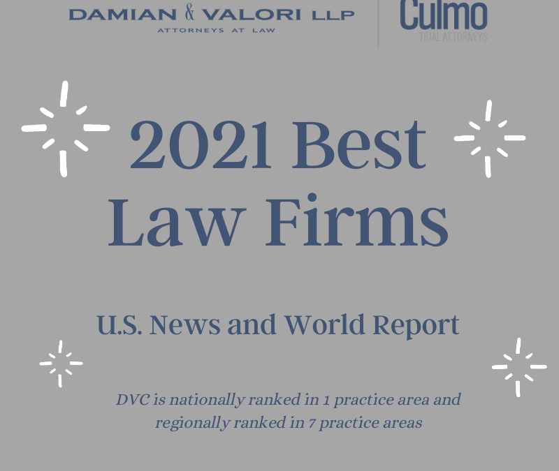 DVC recognized amongst the 2021 “Best Law Firms” by U.S. News and World Report
