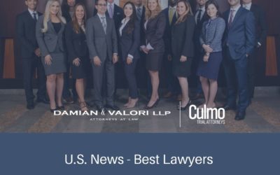 Damian & Valori LLP | Culmo Trial Attorneys  recognized in the 2022 Edition of U.S. News – Best Lawyers’ “Best Law Firms”